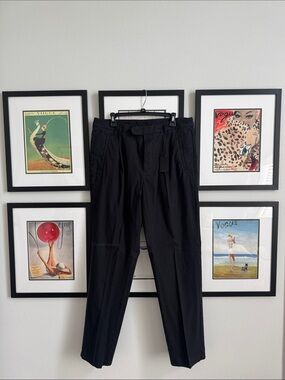 Bonobos Black Linen & Cotton Casual Pants